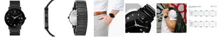 Bulova Men's Futuro Diamond-Accent Black Stainless Steel Bracelet Watch 42mm